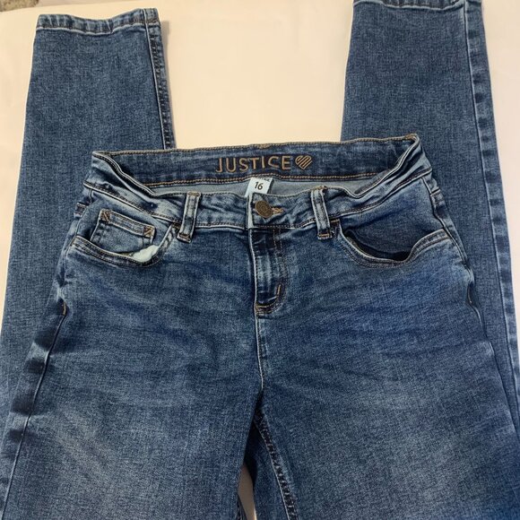Girls Jeans Size 16 Justice - Picture 1 of 5